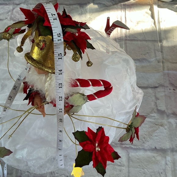 Dept 56 Krinkles Patience Brewster Poinsettia Fairy Queen Christmas Tree Topper - Picture 6 of 15